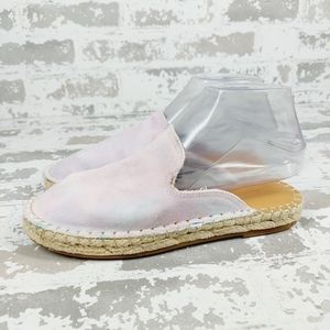New Splendid Julia Slip On Pastel Fabric Upper Espadrille Mules M789